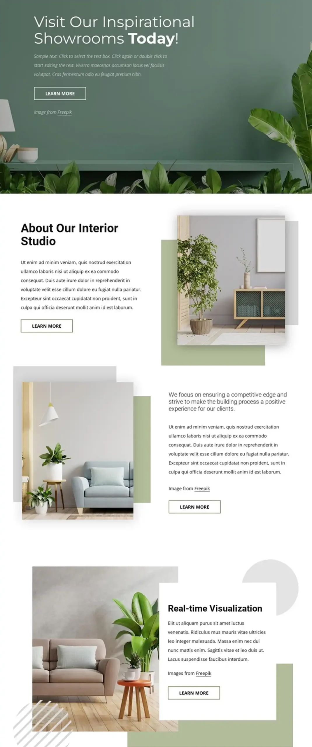 Preview of our design for an interior designer website number 1102022